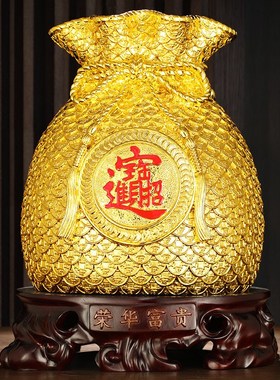 德国工艺金钱袋存钱罐储蓄罐少儿大人聚宝盆树脂工艺品办公室桌面