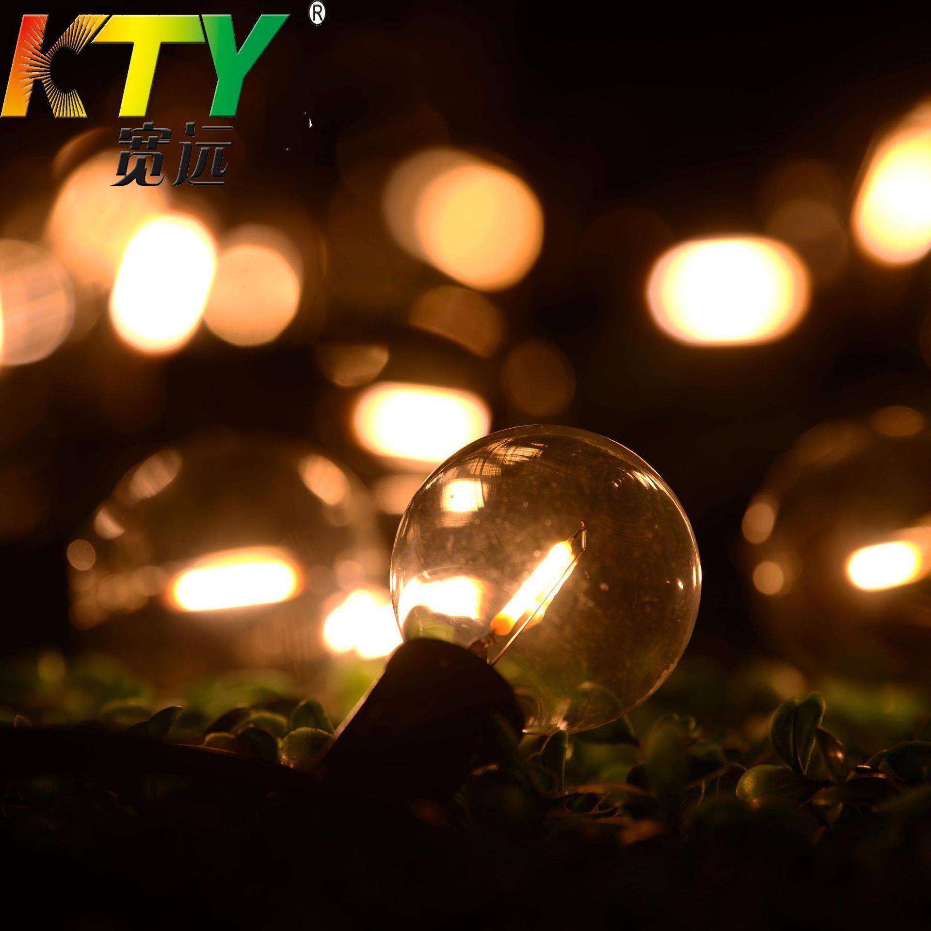 欧规E12户外防装饰小TUK灯串40GLED玻璃水庆灯泡串婚布置串灯