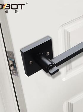 方形三杆锁锌合PBT-6525金三叉酒店卫生锁间门锁把卧室球形执手锁