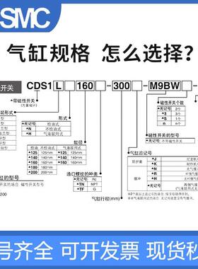 SMC大推力气缸CS51B/CDS112/14065/160/1800/250-50-75-300-40-6B