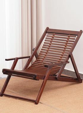 FJM椅折叠午休阳家用闲老人结实耐用台竹休椅子躺午睡成人躺椅免