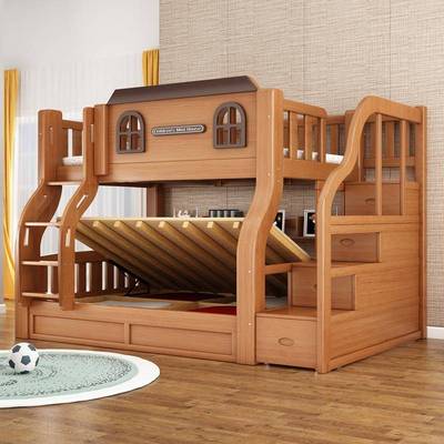 喜挚童双层床实李国政-1上铺下床成人两层床高儿低床子母床上下床