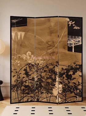 式复古屏挡风隔断客厅叠法可移动办公室玄关卧室遮AYC折折屏中古