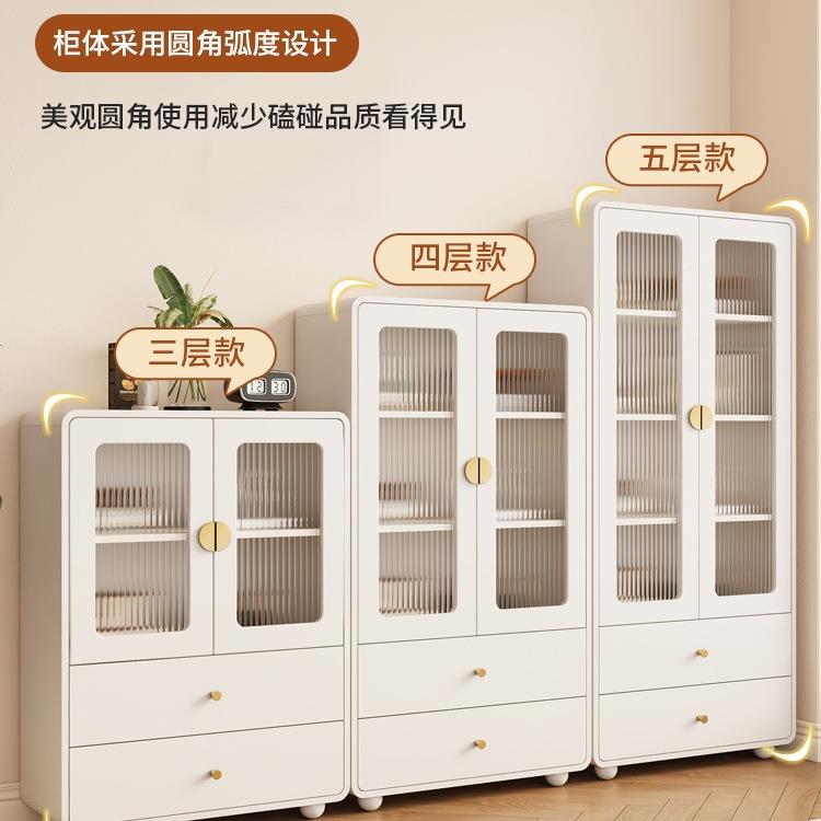 玻璃餐边柜实YKJ木书酒柜置物靠墙家用客电厅立柜视柜边柜窄柜储