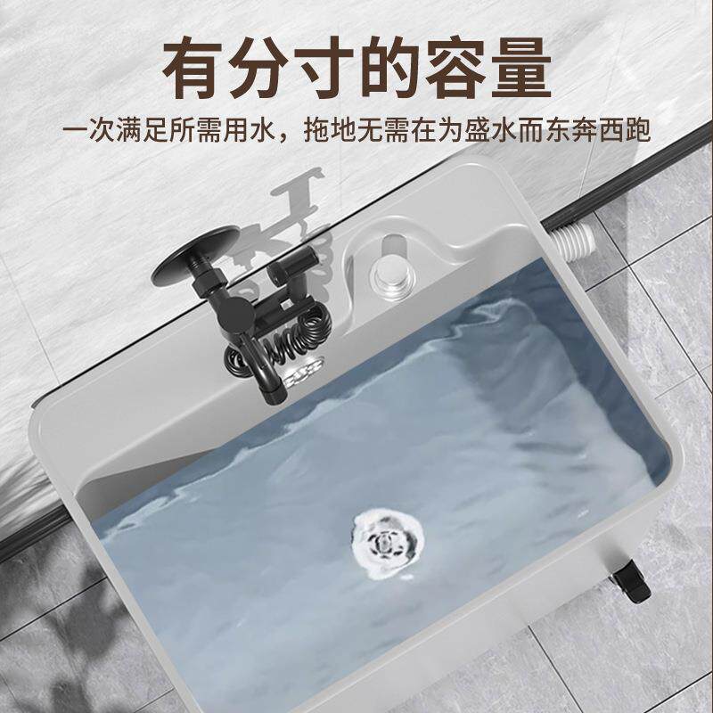 拖把池470阳外卫生间塑料洗地盆家用户墩布池大台号落地式移动可B