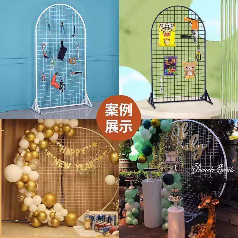 群邑权A#移动地圆形铁架艺展格立式网幼儿园落作品展会饰品婚庆展