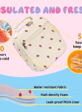 2025新款跨可境餐盒儿午童保zk173137温午餐袋可重复使用的爱午餐