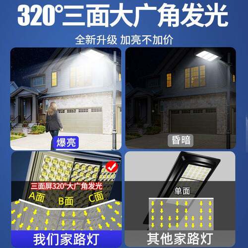 2025新体款阳太阳能户庭院灯家用人感应室外院外ZXD子太灯照明路