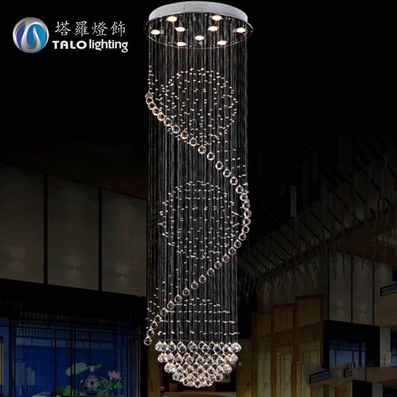跨吊境简579约水晶灯复式旋楼梯吊线灯客厅灯转长吊灯别墅跃层吊,家装灯饰光源,智能吊灯,淘宝优惠券,粉丝福利购,淘宝优惠卷