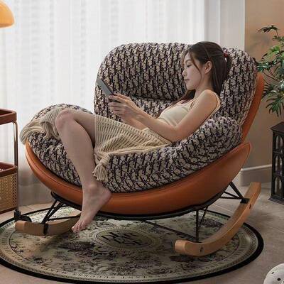 底蝴摇摇椅升级座蝶猫闲抓皮大号超软午睡躺椅阳NLB台休单懒人沙