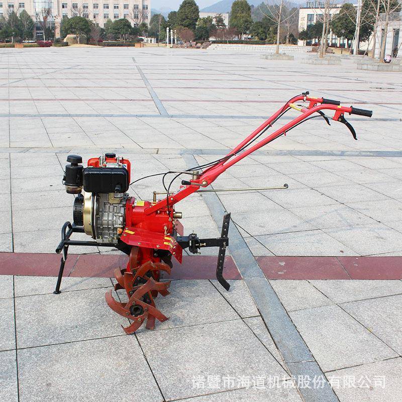 海道18拉微耕机柴油松机旋土耕机开6沟机田园QID管理机手启动