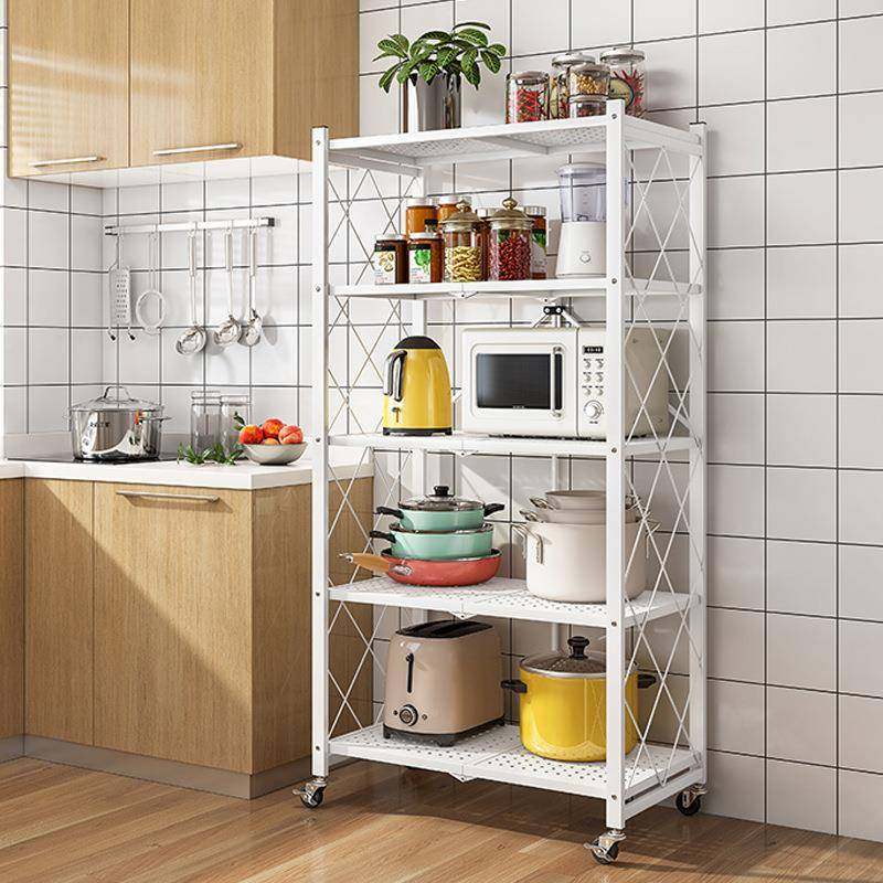 厨房多层收纳折叠物架免安客装收纳架可移动储架厅卧室落地多层置,收纳整理,书桌收纳置物架,淘宝优惠券,粉丝福利购,淘宝优惠卷