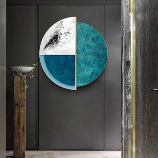 现圆形轻奢抽象立体VBX实物装 挂饰画客厅玄关代样板间餐厅卧室置