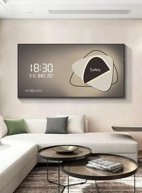 电钟字时钟大尺寸电数表箱装画抽象几子何遮挡配电箱饰XY760229总