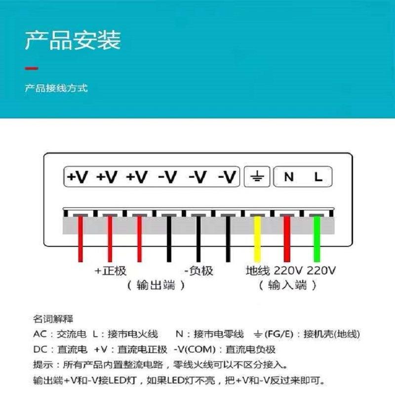 12V电源led防雨电源广字告发528光字水变压器布卡灯防箱大功率
