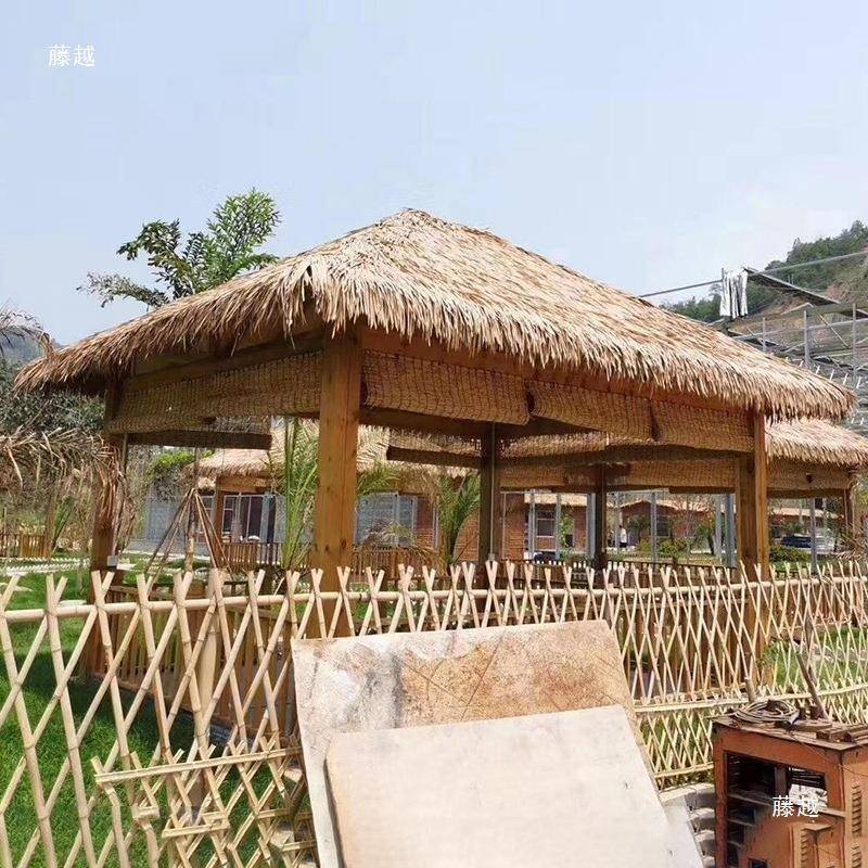 稻草院庭院室外凉亭户外茅草小防腐乐木网红小屋造木736景农家亭