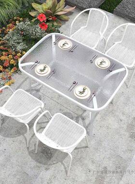 户外桌椅庭IHX院折阳台白室外休餐闲露天色摆摊防水防晒叠茶几饮