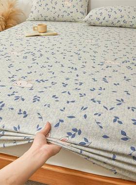 A全棉类老粗床笠单件纯棉床垫防尘布防滑保护三罩保护JM-24078套