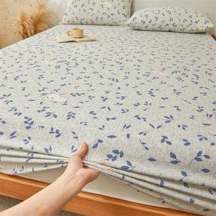 A全棉类老粗床笠单件纯棉床垫防尘布防滑保护三罩保护JM-24078套