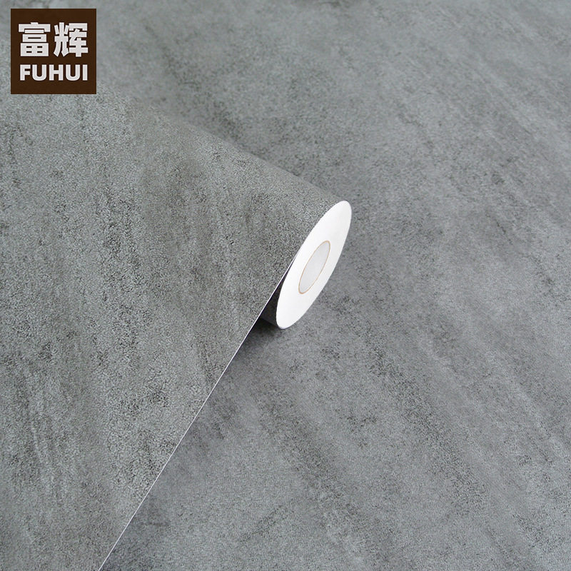加厚防水粗水泥纹理自粘墙纸壁纸复古做旧装饰pvc波音软片HD-069