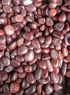 天然红色鹅卵雨花石大石石头阳台观庭院景装508饰小铺路鱼缸造景