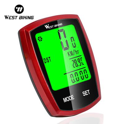 WESTBIKING自行车码表无线夜光迈速表码表英文有线码表骑行装备