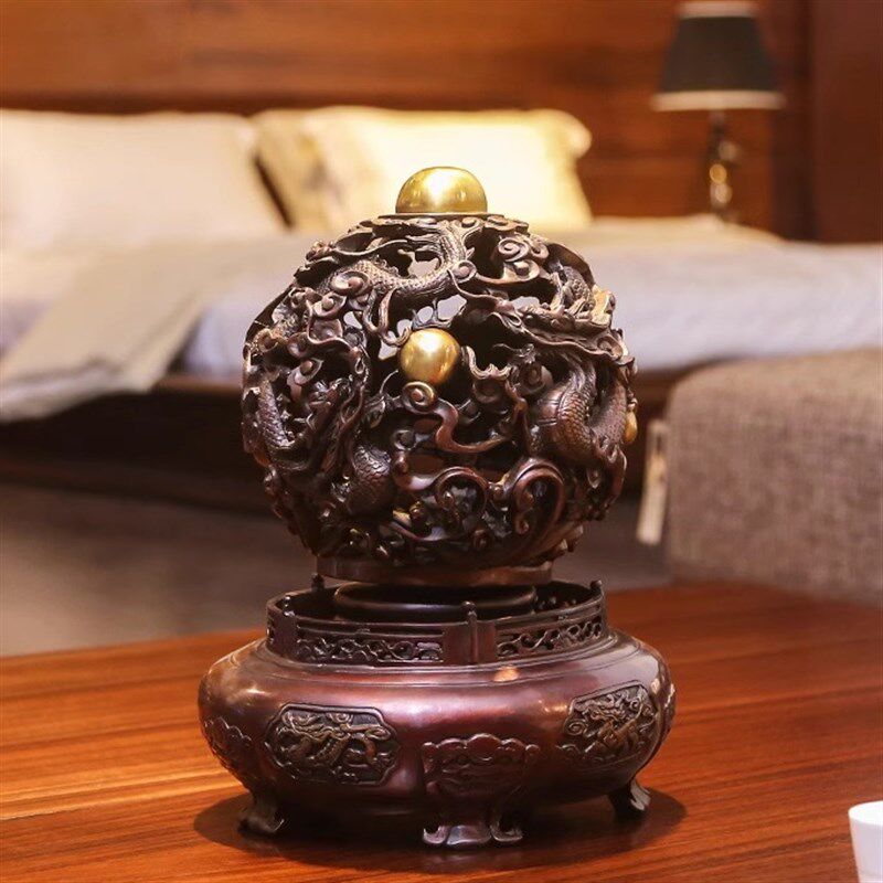 黄铜九转乾坤鼎摆件办公室客厅家居工艺品开业礼品