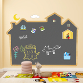 黑板墙贴家用教学儿童涂鸦磁性墙磁铁贴磁吸墙面宝宝画画板无尘可