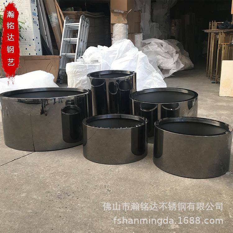 一手北欧创意圆柱花盆落地简约圆形绿植仿真装饰花桶花器