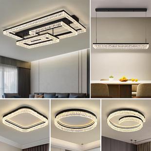 广东中山灯具现代简约轻奢高端大气高级感冰裂纹客厅灯主灯吸顶灯