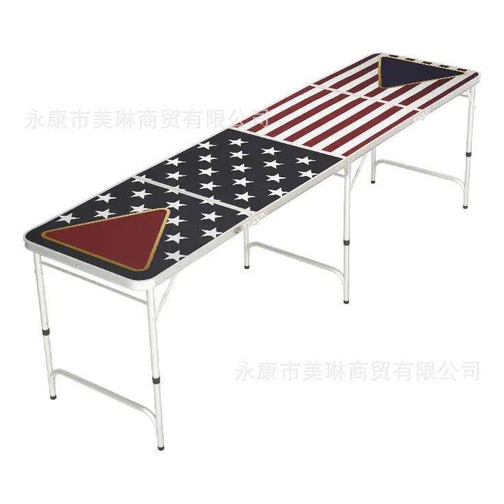 出口铝合金便携式折叠桌酒吧啤酒桌BEERPONG游戏桌户外可折叠