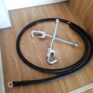 铁路钢轨回流线70平方2米信号电务器材铜线轨端连接线导轨卡子