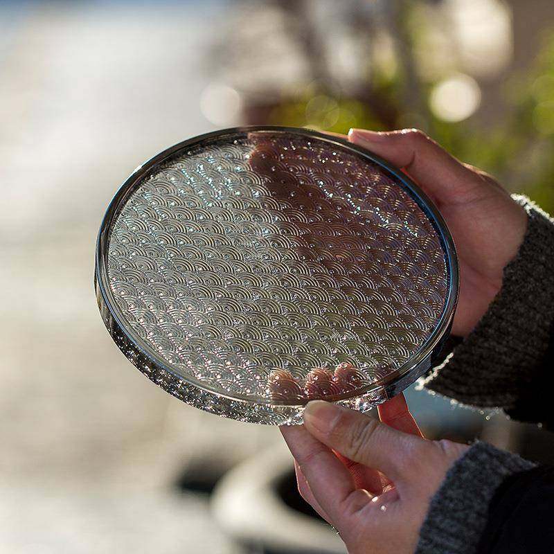 玻璃干泡盘海浪纹壶承加厚壶托茶托圆形茶盘杯垫茶点盘茶道零配件,机械设备,其他机械设备,淘宝优惠券,粉丝福利购,淘宝优惠卷