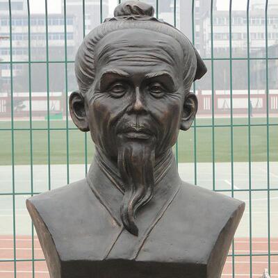 铜雕古代名人头像雕塑数学家祖冲之铜像校园人物雕塑肖像装饰摆件