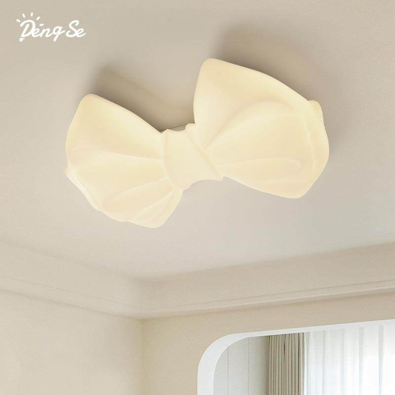 奶油风蝴蝶结吸顶灯网红可爱少女温馨浪漫书房儿童房间灯卧室灯具,纺织面料/辅料/配套,纺织机械配件,淘宝优惠券,粉丝福利购,淘宝优惠卷