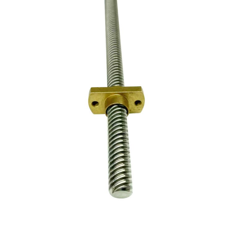 定制不锈钢梯形丝杆T8螺母螺杆步进电机丝杆3d打印机丝杆厂家
