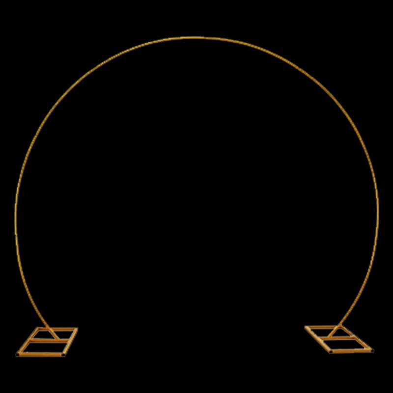 跨境婚庆道具舞台背景架背景铁艺装饰花架金色婚礼圆形拱门架子