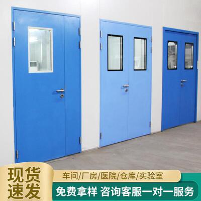 钢制净化门医院实验室洁净防火钢质门无尘车间密闭子母门厂家供应