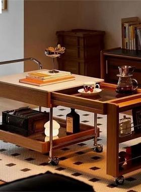 动茶小推移车日式沙发客厅伸缩围炉煮茶实木家用茶BPH几桌户小型