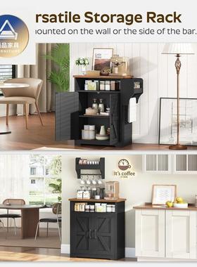 家直销餐边柜板式厂黑色古茶水柜储物柜客厅美法式KQZ复简约现代