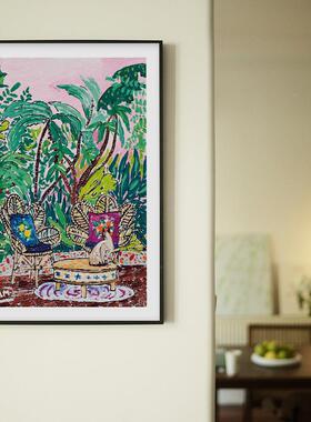 欧式20211116抽象古油画温馨可爱动复物卡通猫小咪版饰画客厅卧室