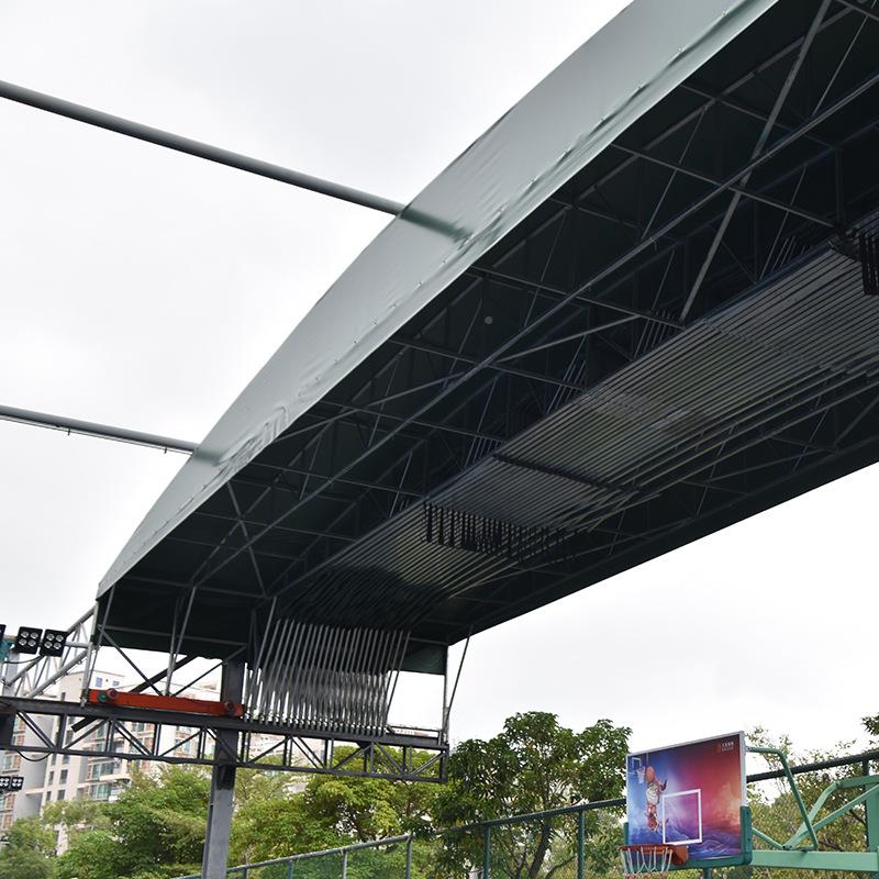 厂家直销场动遮球阳棚池泳电遥控伸缩雨棚户743外篮球场电动推拉