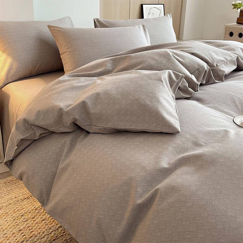 纯A类棉四件套100全老粗布加件厚床单被套棉2025新款四季通用35三