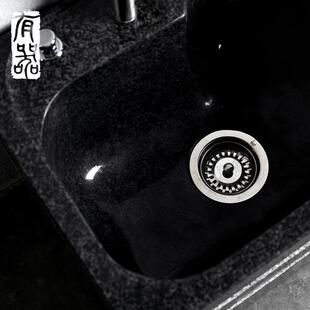 理石拖把池户庭院子一大体墩布池水槽家用台可外移232动石头拖阳