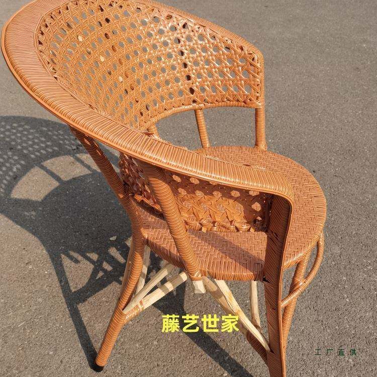 复古休闲腾工单人老人椅椅靠背椅椅仿藤编手办公985电脑会议坐老