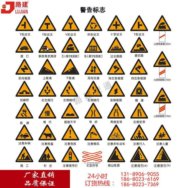 指标志圆形标牌小区识向左转向右人转9路牌行横示道标识标
