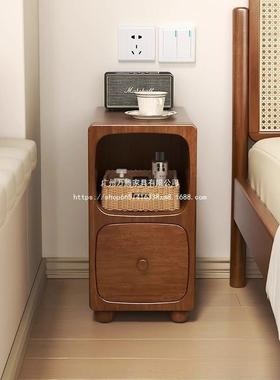 边万腾实床头柜迷你极木窄小型卧室2RHN约5床柜超窄简夹缝置万腾