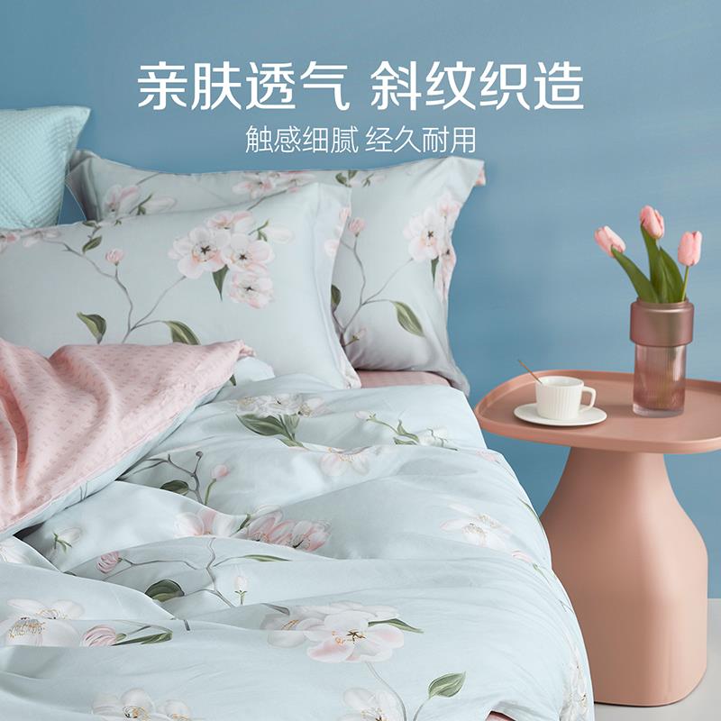 19EK家宿纺床上QJA三四件套纯棉225新款被套床0单舍床夏季上
