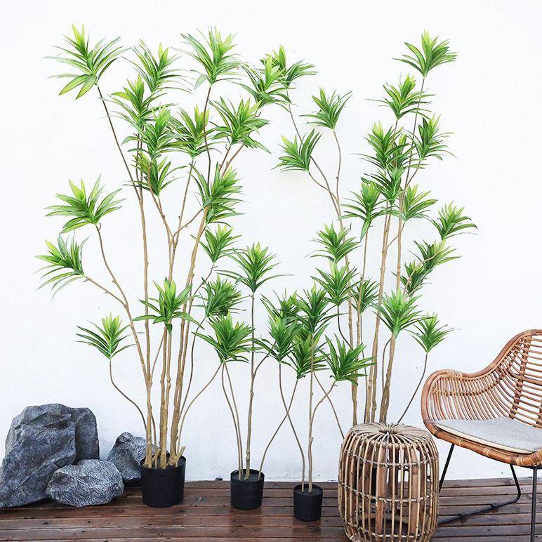 仿真绿植百合竹轻奢仿花生植KLE柜物客厅电视落端地装饰假盆栽摆
