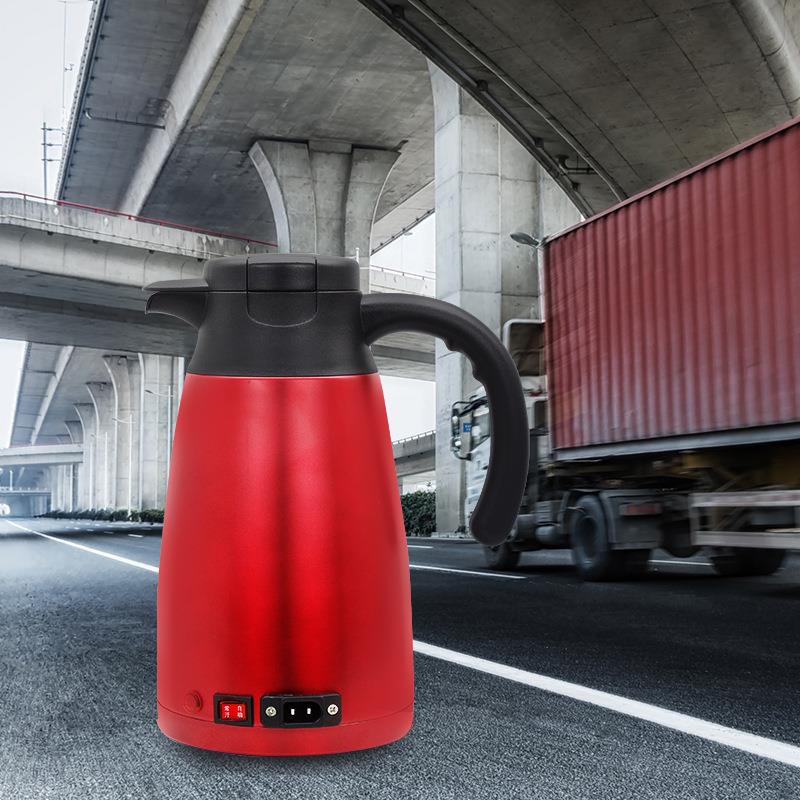 车载电水壶12GAUV汽货车热24V层不锈钢0烧双水壶120毫升通用
